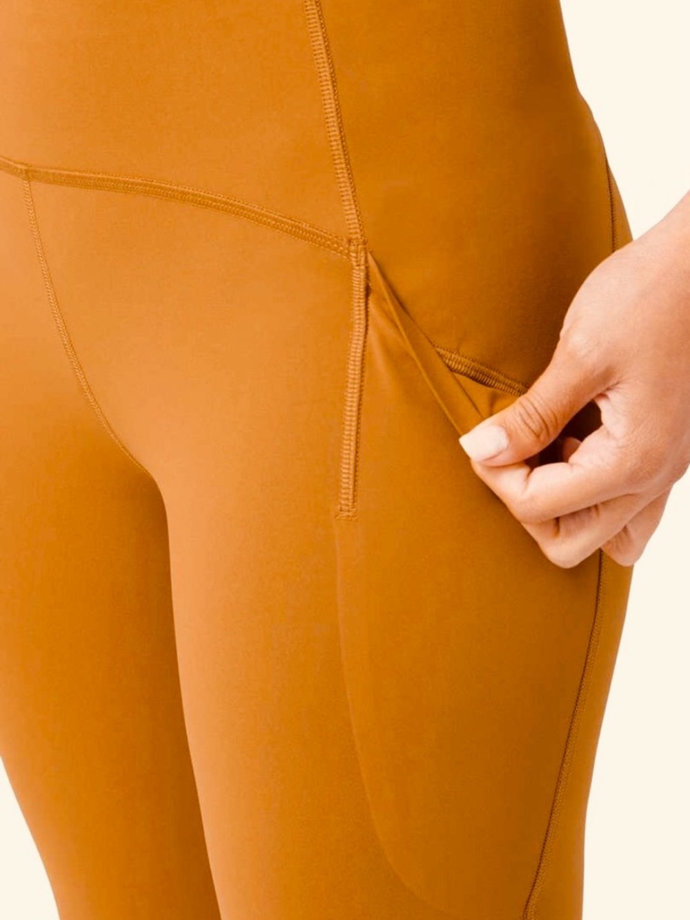 🧡Mother’s Active day High-Waist Leggings & Supportive Crop Tank Set - Mustard
